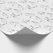 ピラティスのポーズのパターン ラッピングペーパー (角)