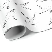 ピラティスのポーズのパターン ラッピングペーパー (ロールコーナー)