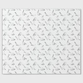 ピラティスのポーズのパターン ラッピングペーパー (フラット)