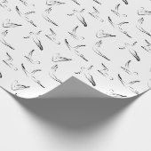 ピラティスのポーズのパターン ラッピングペーパー (角)