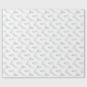 ピラティスのポーズのパターン ラッピングペーパー (フラット)