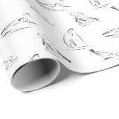 ピラティスのポーズのパターン ラッピングペーパー (ロールコーナー)