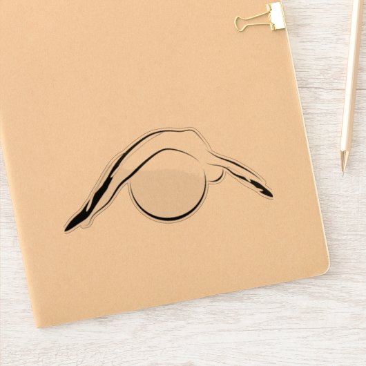 ピラティスのポーズシール シール (ノートブック)