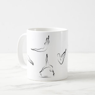 ピラティスのポーズ コーヒーマグカップ