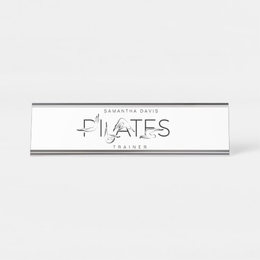 ピラティスのポーズ デスクネームプレート (正面)