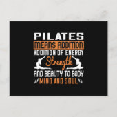 ピラティスはエネルギーの精神と魂の追加を意味する ポストカード (正面)