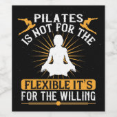 ピラティスは柔軟なものではない ワインラベル (シングルラベル)