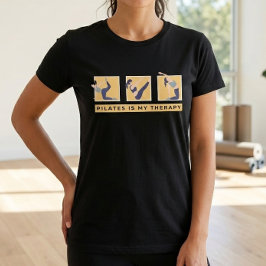 ピラティスは私のセラピー モチベーショナルクォートTシャツ Tシャツ