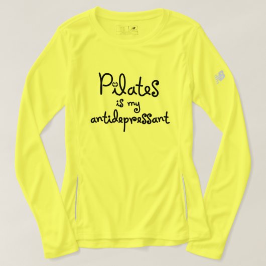 ピラティスは私の抗うつ薬である – 長袖ティー Tシャツ (デザイン正面)