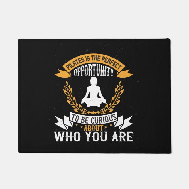 ピラティスは自分自身をチェックする機会だ ドアマット (正面)