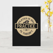 ピラティスは99%の実践と1%の理論である カード (黄色い花)