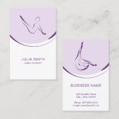 ピラティスインストラクターカード（2つのピラティスのポーズ） 名刺 (正面/裏面)