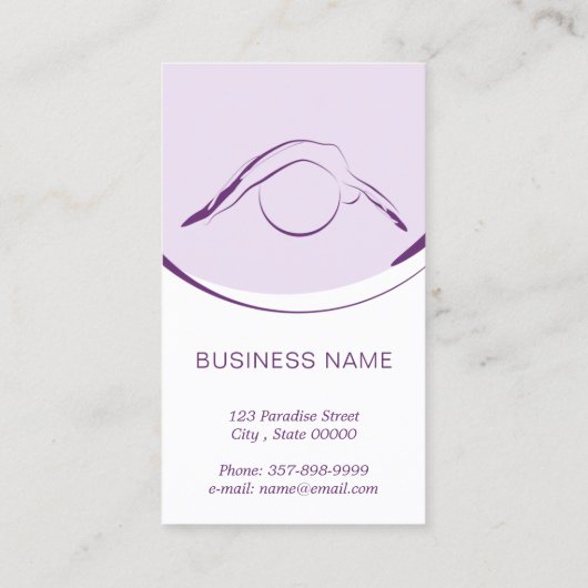 ピラティスインストラクターカード(2つのピラティスのポーズ) 名刺 (裏面)