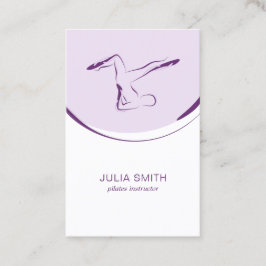 ピラティスインストラクターカード（2つのピラティスのポーズ） 名刺