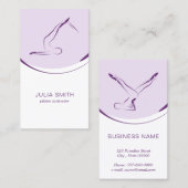 ピラティスインストラクターカード（2つのピラティスのポーズ） 名刺 (正面/裏面)