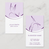 ピラティスインストラクターカード(2つのピラティスのポーズ) 名刺 (正面/裏面)