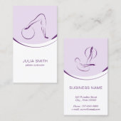 ピラティスインストラクターカード(2つのピラティスのポーズ) 名刺 (正面/裏面)