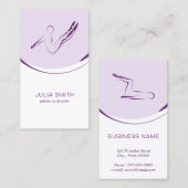 ピラティスインストラクターカード（2つのピラティスのポーズ） 名刺 (正面/裏面)