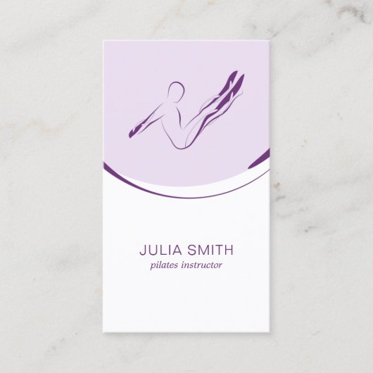 ピラティスインストラクターカード（2つのピラティスのポーズ） 名刺 (正面)