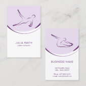 ピラティスインストラクターカード（2つのピラティスのポーズ） 名刺 (正面/裏面)
