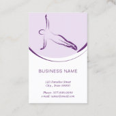 ピラティスインストラクターカード(2つのピラティスのポーズ) 名刺 (裏面)