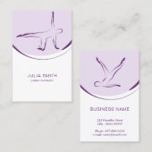 ピラティスインストラクターカード(2つのピラティスのポーズ) 名刺 (正面/裏面)