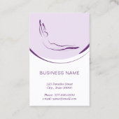 ピラティスインストラクターカード(2つのピラティスのポーズ) 名刺 (裏面)