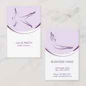 ピラティスインストラクターカード(2つのピラティスのポーズ) 名刺 (正面/裏面)