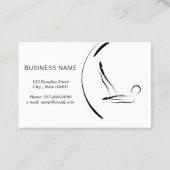 ピラティスインストラクターピラティスが両面ブラックをポーズ 名刺 (裏面)