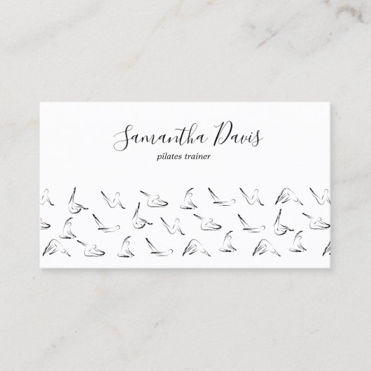 ピラティスインストラクターピラティスのトレーナー名刺 名刺 (正面)