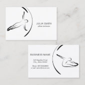 ピラティスインストラクターピラティスのポーズを両面 名刺 (正面/裏面)