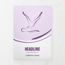 ピラティスインストラクターピラティス抽象芸術ピラティス 三つ折りカード