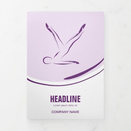 ピラティスインストラクターピラティス抽象芸術ピラティス 三つ折りカード (カバー)