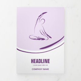 ピラティスインストラクターピラティス抽象芸術ピラティス 三つ折りカード