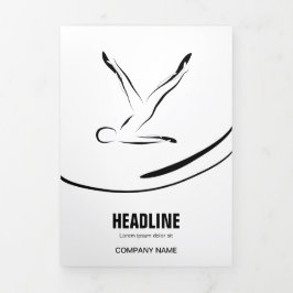 ピラティスインストラクターピラティス抽象芸術ピラティス 三つ折りカード