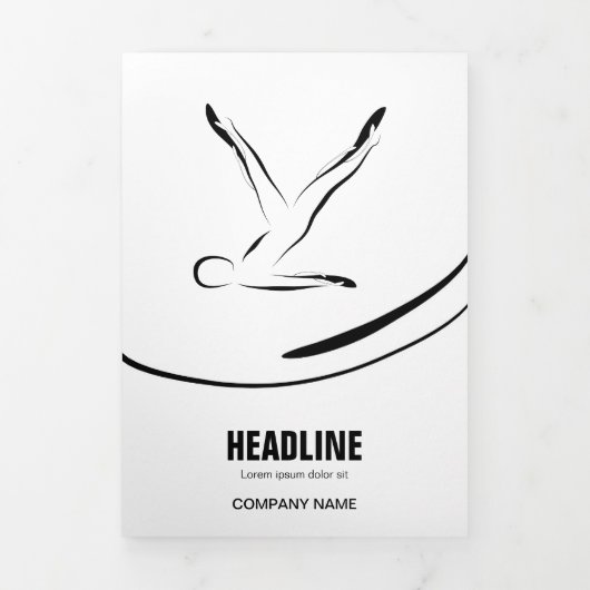 ピラティスインストラクターピラティス抽象芸術ピラティス 三つ折りカード (カバー)