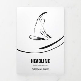 ピラティスインストラクターピラティス抽象芸術ピラティス 三つ折りカード