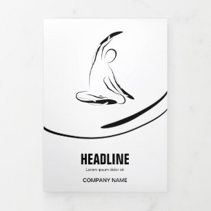 ピラティスインストラクターピラティス抽象芸術ピラティス 三つ折りカード