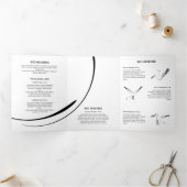 ピラティスインストラクターピラティス抽象芸術ピラティス 三つ折りカード (内部)