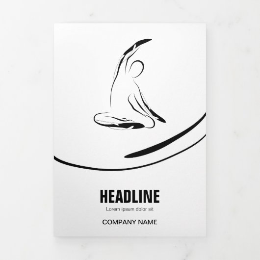 ピラティスインストラクターピラティス抽象芸術ピラティス 三つ折りカード (カバー)