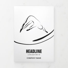 ピラティスインストラクターピラティス抽象芸術ピラティス 三つ折りカード