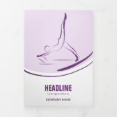 ピラティスインストラクターピラティス抽象芸術ピラティス 三つ折りカード (カバー)