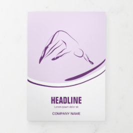 ピラティスインストラクターピラティス抽象芸術ピラティス 三つ折りカード