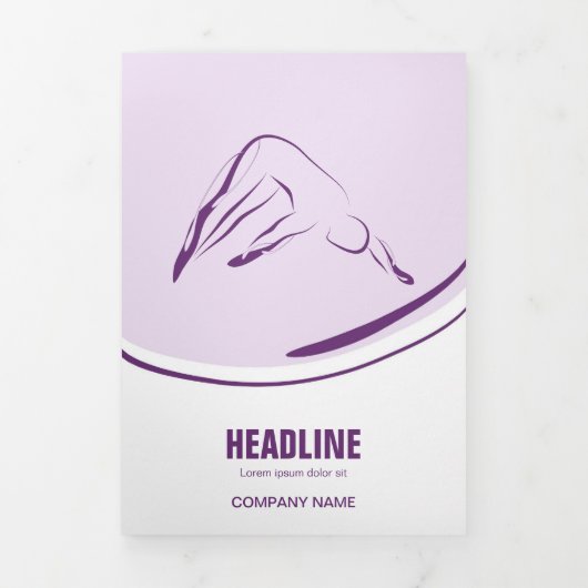 ピラティスインストラクターピラティス抽象芸術ピラティス 三つ折りカード (カバー)