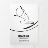 ピラティスインストラクターピラティス抽象芸術ピラティス 三つ折りカード (カバー)