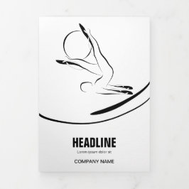 ピラティスインストラクターピラティス抽象芸術ピラティス 三つ折りカード