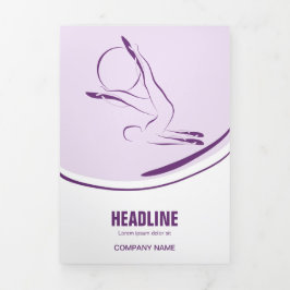 ピラティスインストラクターピラティス抽象芸術ピラティス 三つ折りカード