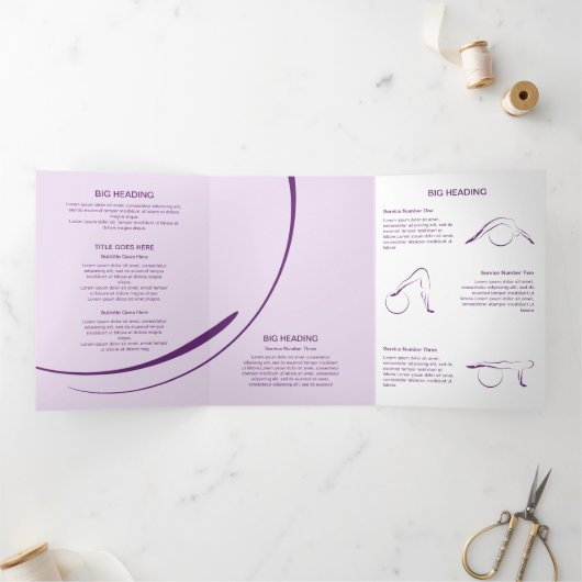 ピラティスインストラクターピラティス抽象芸術ピラティス 三つ折りカード (内部)