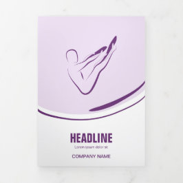 ピラティスインストラクターピラティス抽象芸術ピラティス 三つ折りカード