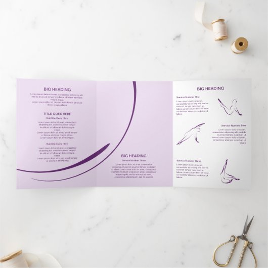 ピラティスインストラクターピラティス抽象芸術ピラティス 三つ折りカード (内部)